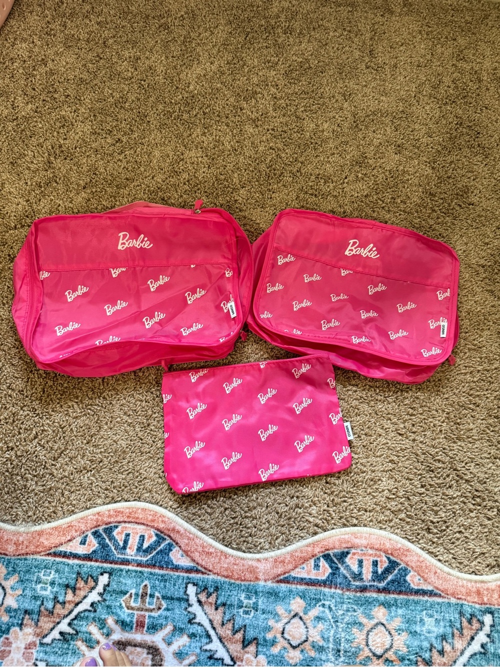 Barbie packing cubes